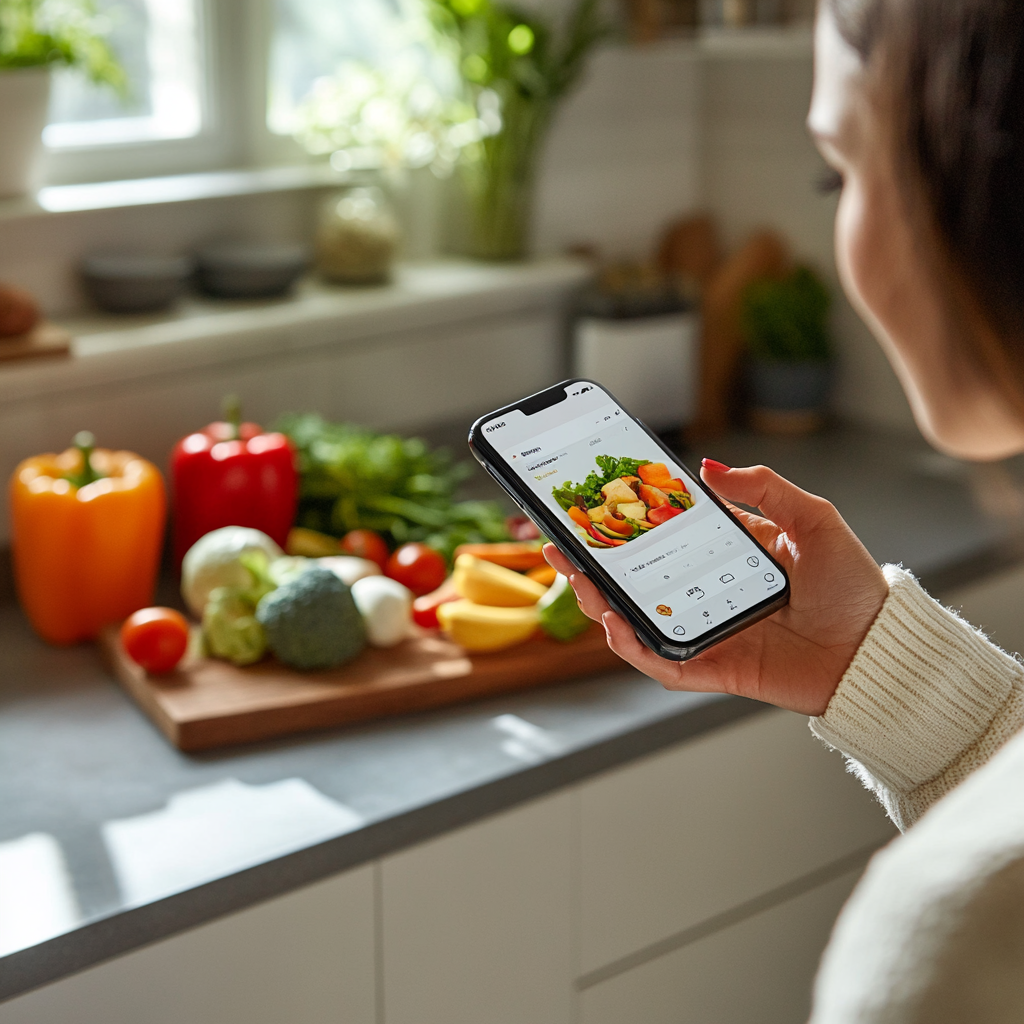 Користувач обирає харчові цілі в додатку